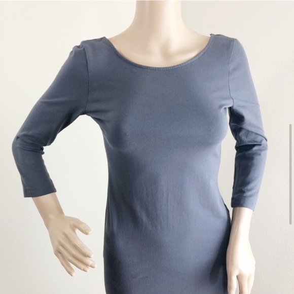H&M Basic gray scoop back mini dress - Picture 3 of 7